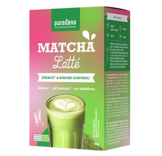 Purasana Hot Drinks Matcha Latte 6 x 10g BIO