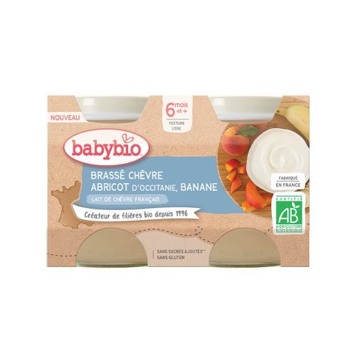 Babybio – Brasse Apricot & Banana Goat Milk (6m+)