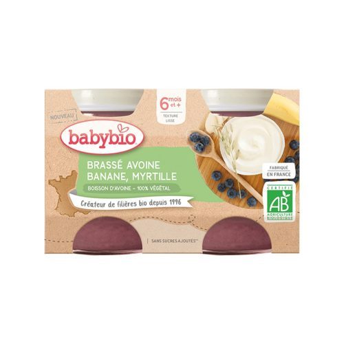 Babybio – Brasse Banana & Blueberry Oatmilk (6m+)