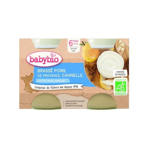 Babybio – Brasse Pear & Cinnamon Cow Milk (6m+)