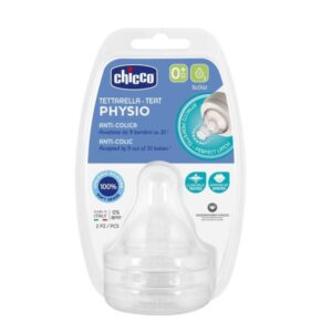 Chicco - Physio Koka Biberoni – Rrjedhje e Ngadaltë (0m+), 2 Copë