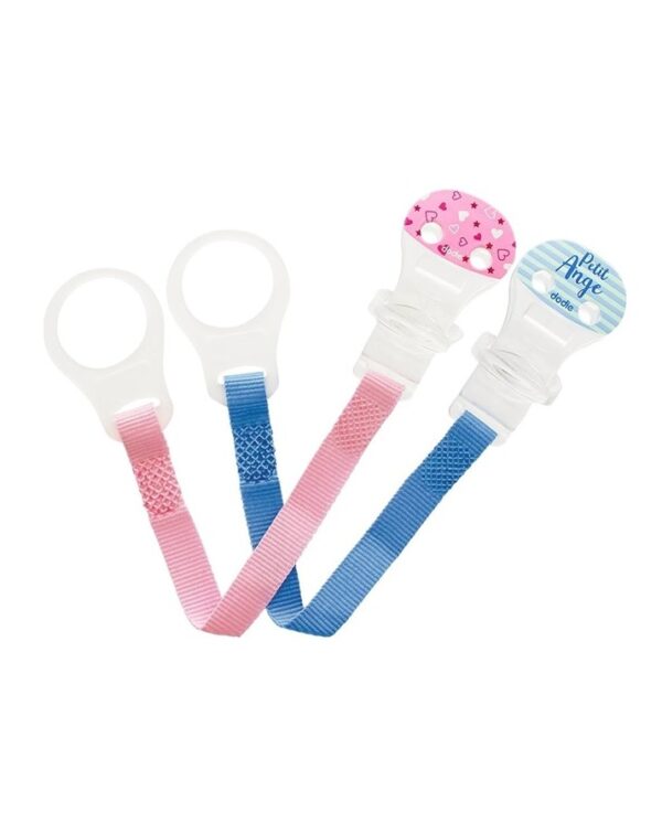 Dodie Accessory soother band hook pink blue x1