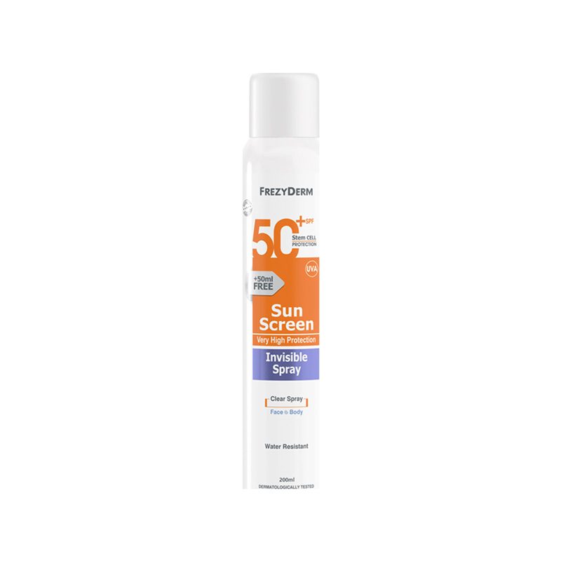 Frezyderm – Sun Screen Invisible Spray for Face & Body (SPF 50+)