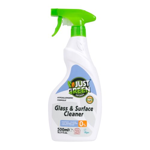 Just Green Organic Glass & Surface Cleaner 500ml Just Green Organic Glass & Surface Cleaner 500ml
