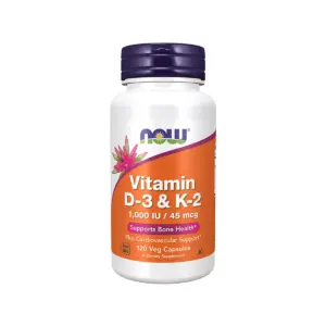 Now – Vitamin D-3 & K-2 120Caps
