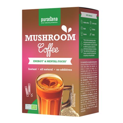 Purasana Hot Drinks Mushroom Coffee 6 x 3g BIO