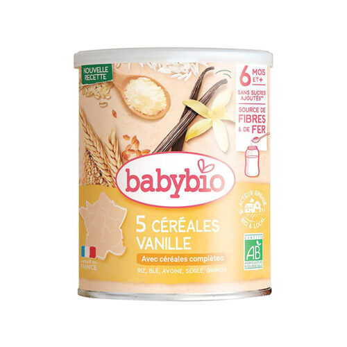 Babybio – Organic 5 Cereale with Vanilla (6m+)