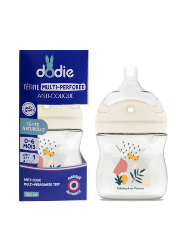 Dodie Bottle Extra Anti-colic - 0-6 month - biomimicry teat slow flow 1 150ML