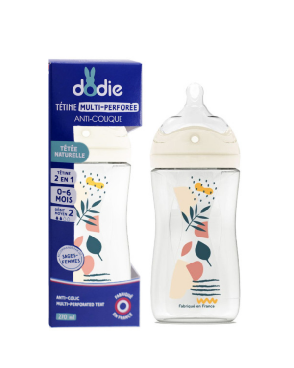 Dodie Bottle Extra Anti-colic - 0-6 month - biomimicry teat slow flow 2 270ML