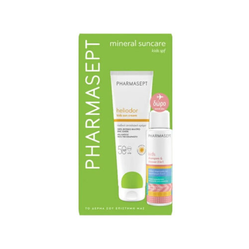 pharmasept-mineral-suncare-kids-spf-set-500x500-1.jpg Pharmasept – Heliodor Kids Sun Cream (SPF 50) & Kids Shampoo & Shower 2In1 Set