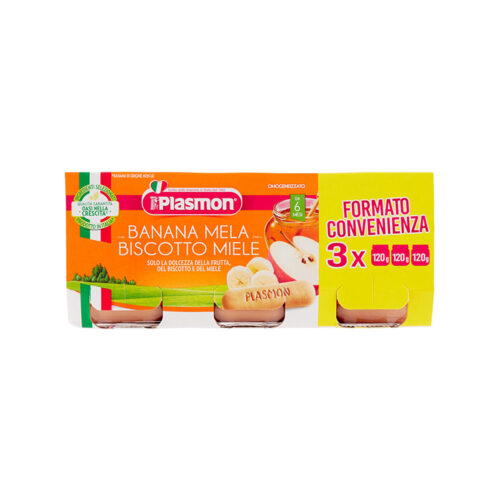 Plasmon – Pure me banane biskotë dhe mollë (6m+)