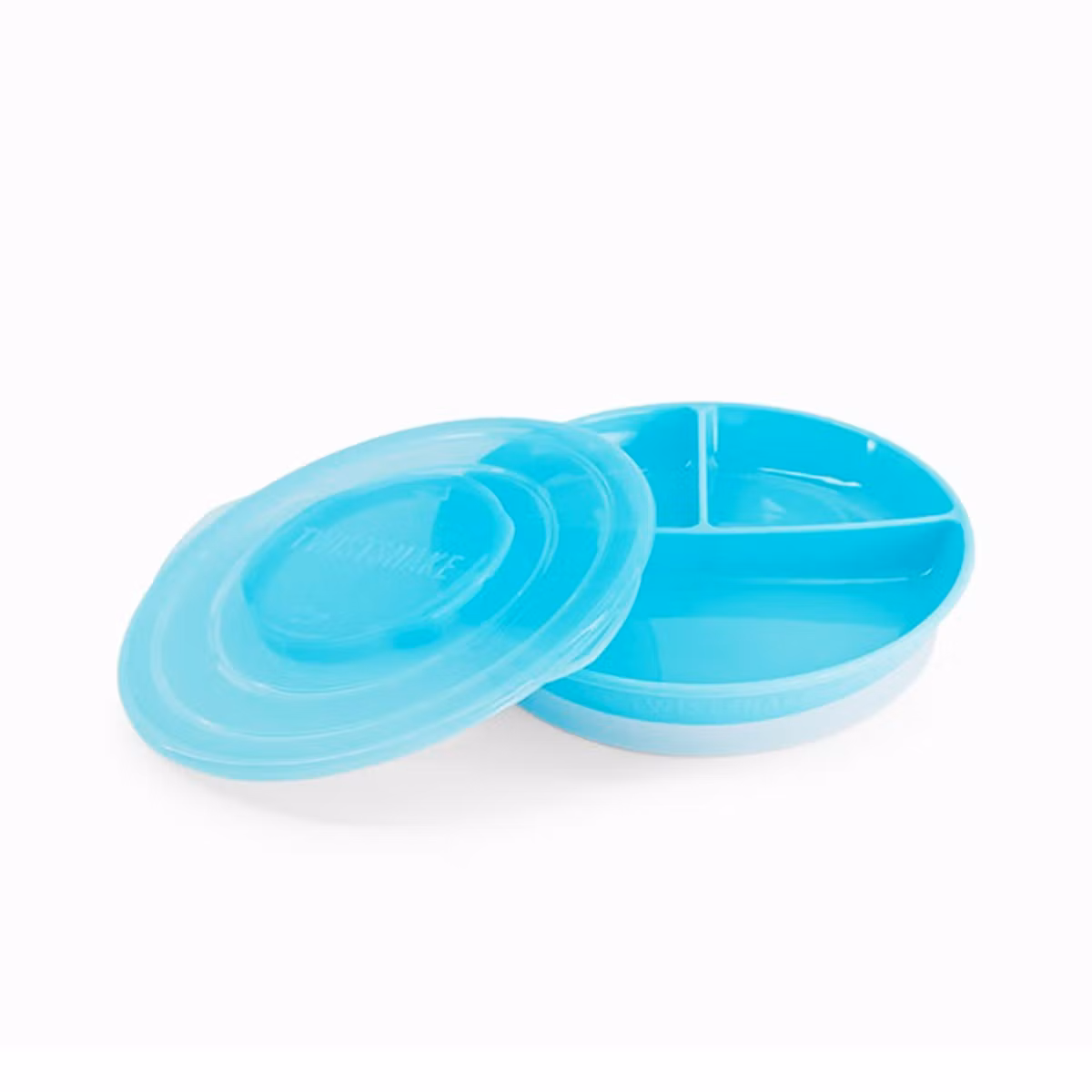 Twistshake Pjatë Me Ndarje Dhe Kapak Ngjyrë Bojëqielli Pastel 6 Muaj +