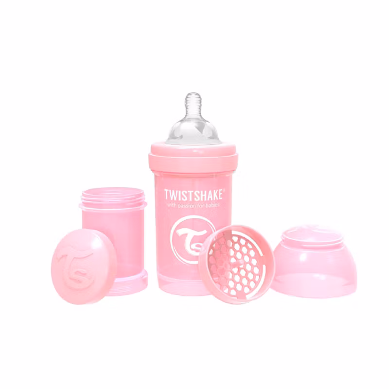 Twistshake Shishe Biberoni Anti-Kolikë Rozë Pastel 180 Ml