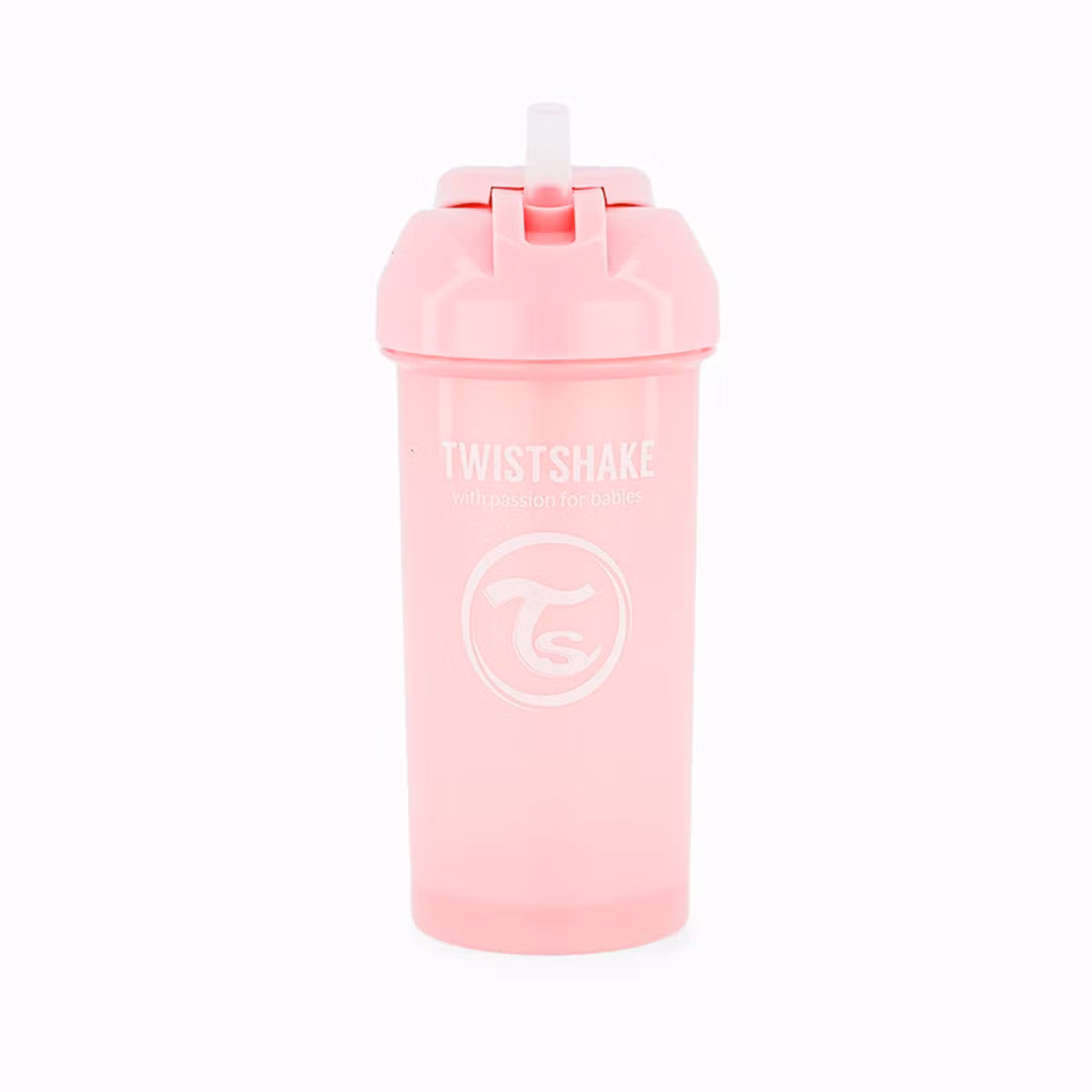 Twistshake Gotë Me Pipë Rozë Pastel 6 Muaj+ 360 Ml