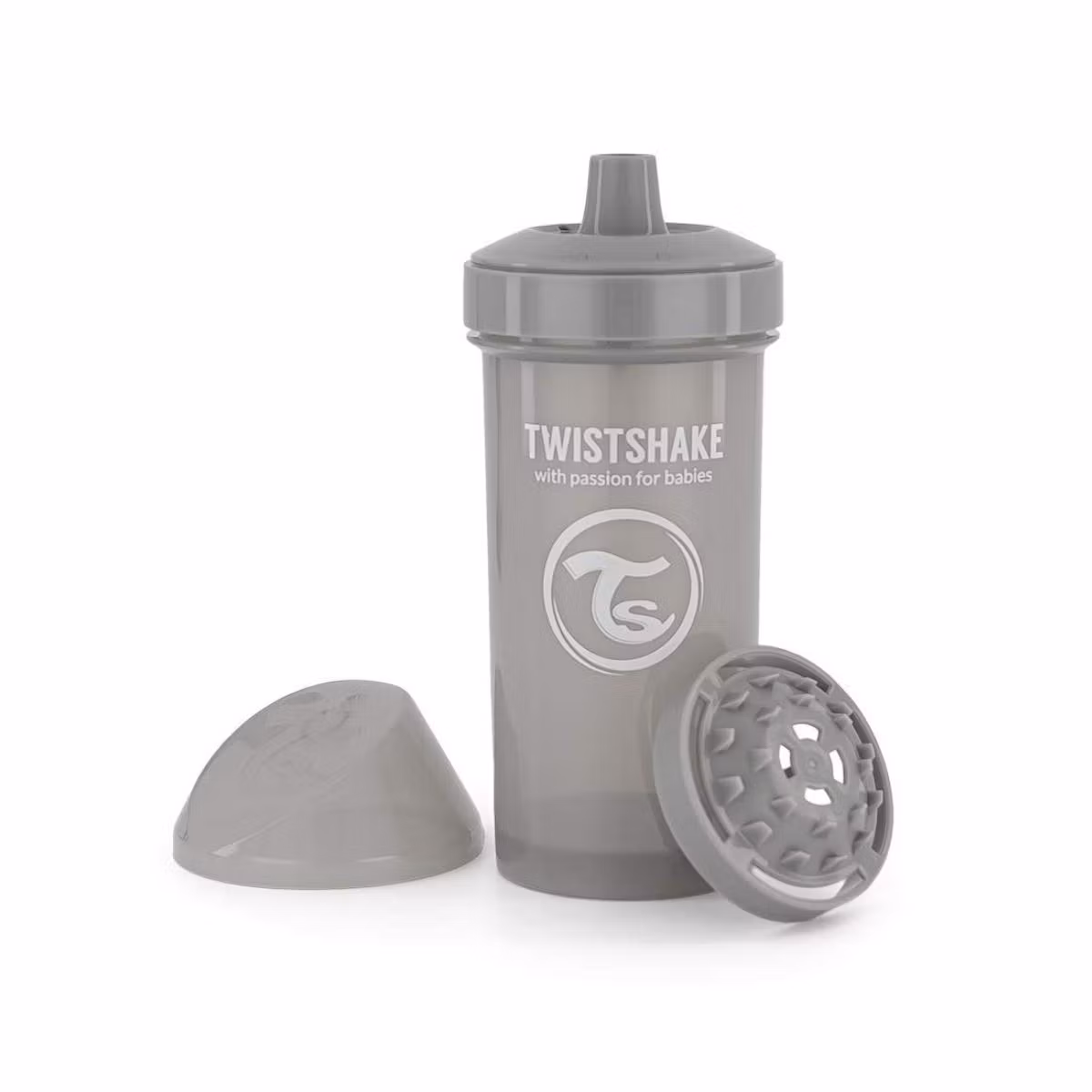 Twistshake Gotë Për Fëmijë Gri Pastel 12 Muaj+ 360 Ml