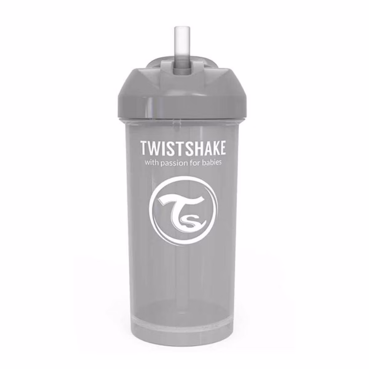 Twistshake Gotë Me Pipë Gri Pastel 6 Muaj+ 360 Ml