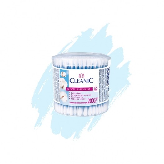 Harper Hygienics Cotton Buds Cleanic 200 Round Box