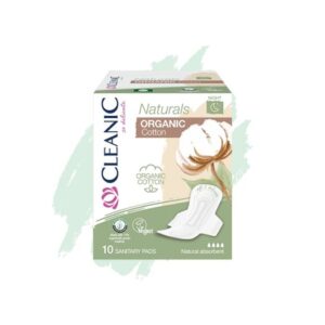Harper Hygienics Sanitary Cleanic Natural Organic Cotton Night 10 Pcs