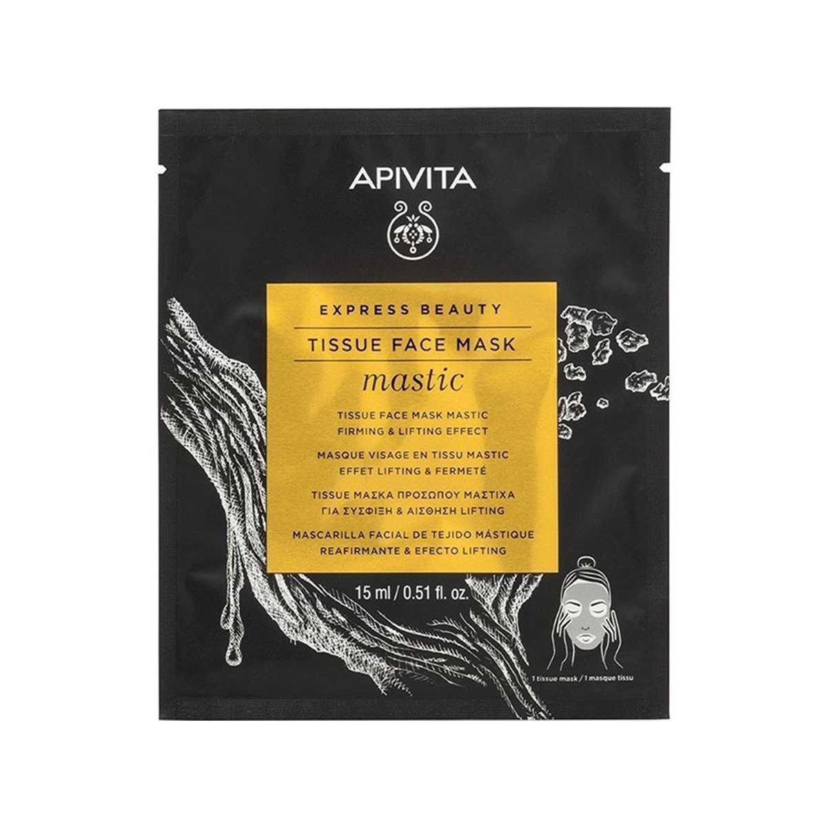 Apivita – Express Beauty Mastic Tissue Face Mask Mastic Firming & Lifting Effect
