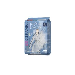 Harper Cleanic Pure Cotton Night Sanitary Pads 8 pcs (foil)