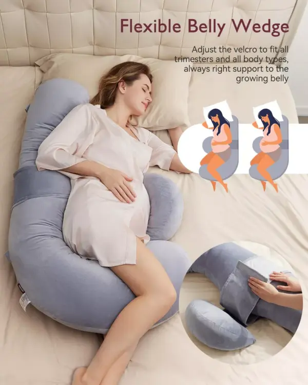 Momcozy – F-Shaped Maternity Body Pillow