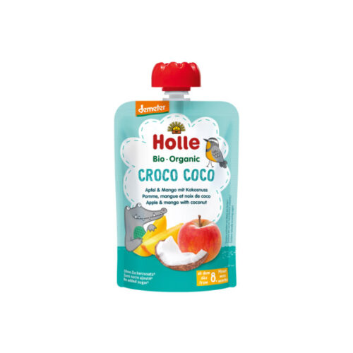 Holle – Croco Coco Pure frutash me mollë, mango dhe kokos (8m+)