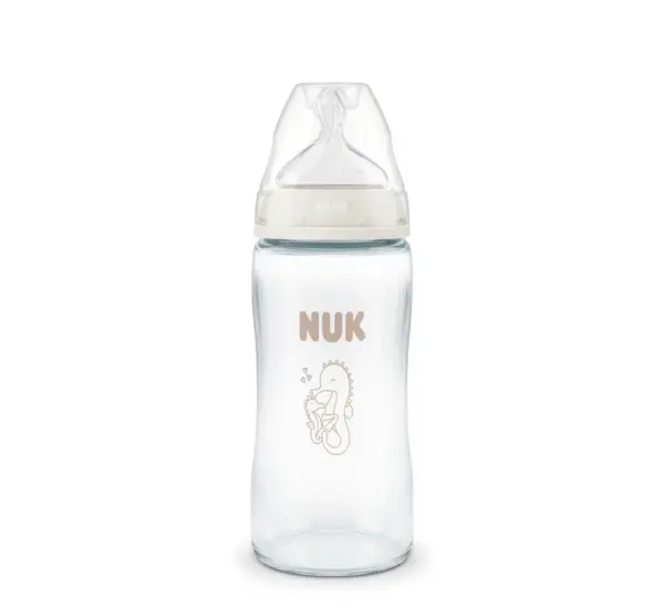 NUK Shishe Qelqi First Choice Silicone 3M+ (Seahorse) *240ml