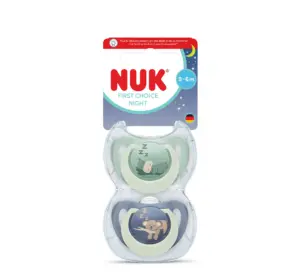 NUK Biberon Rrens First Choice Silicone Night (hippo/koala) *2pcs