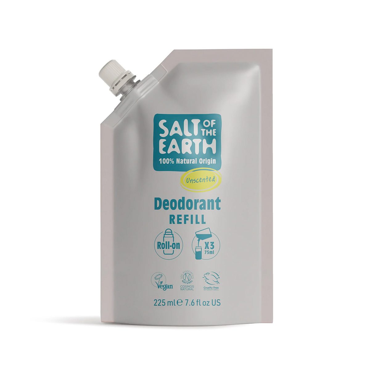 Salt of the Earth – Unscented Natural Deodorant Roll-On Refill
