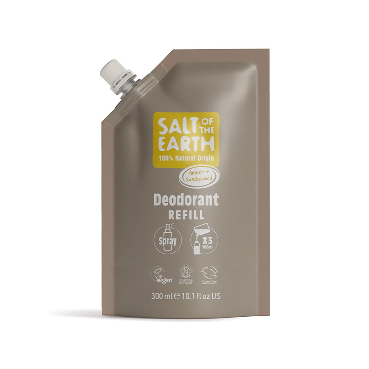 Salt of the Earth – Amber & Sandalwood Natural Spray Deodorant Refill