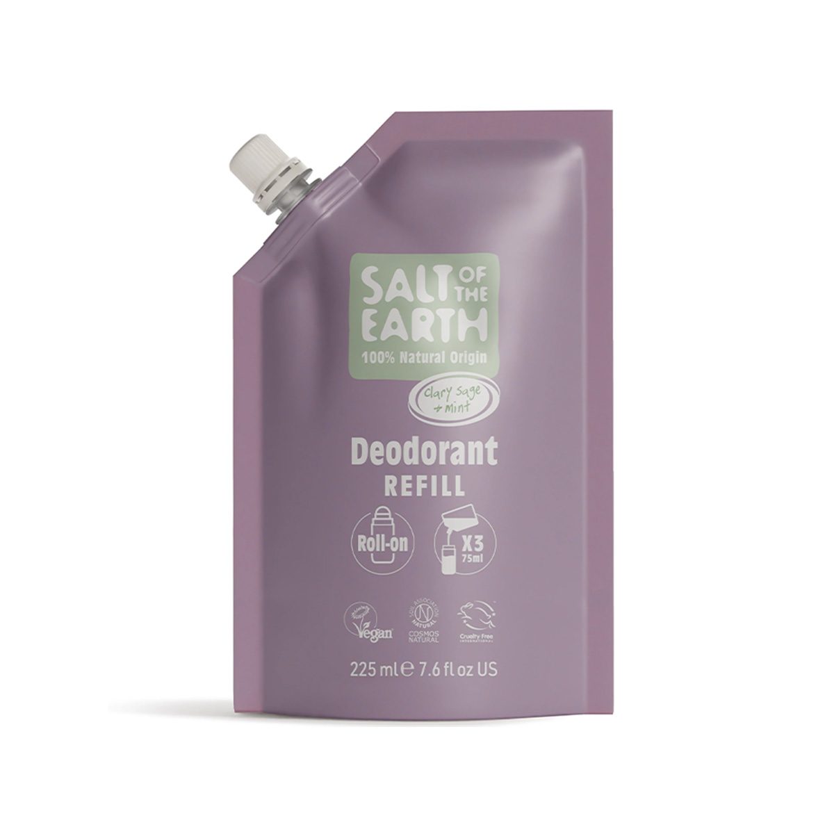 Salt of the Earth – Clary Sage & Mint Natural Roll-On Deodorant Refill