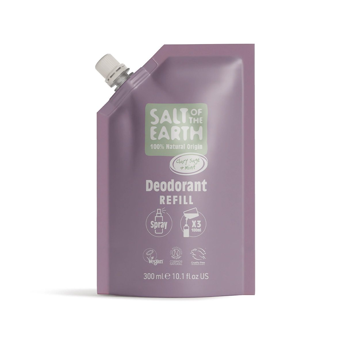Salt of the Earth – Clary Sage & Mint Natural Spray Deodorant Refill