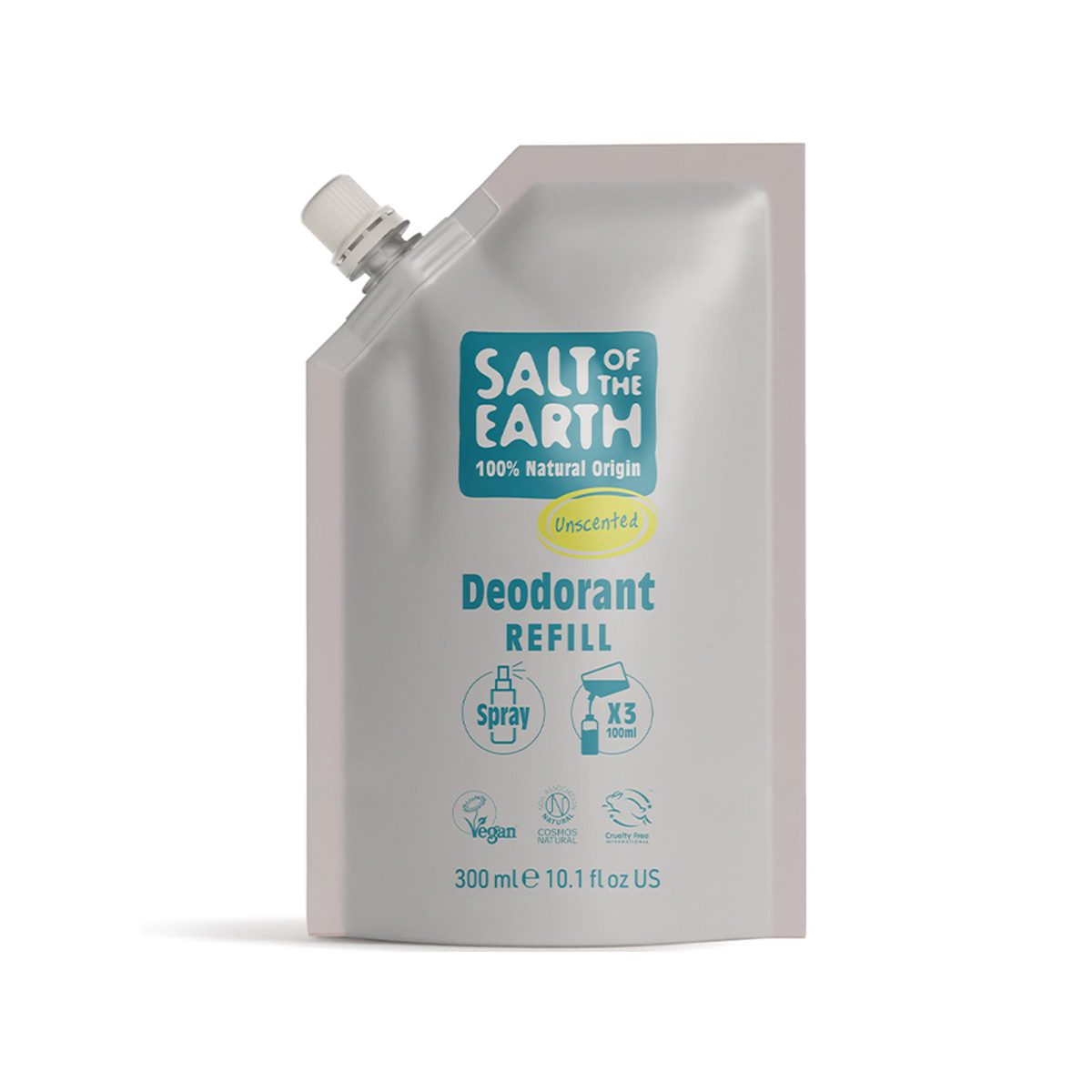 Salt of the Earth – Unscented Natural Deodorant Spray Refill