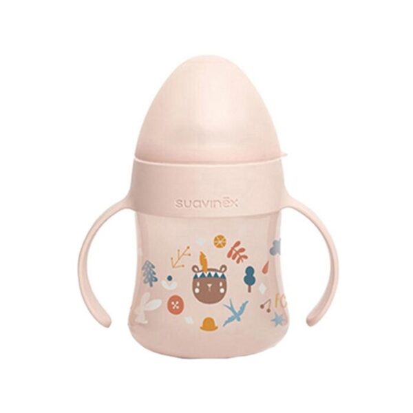 Suavinex – Feeding bottle with handles and soft spout (6m+)