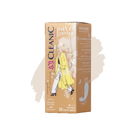 Harper Cleanic Pure Cotton Panty Liners Unfolded 20pcs