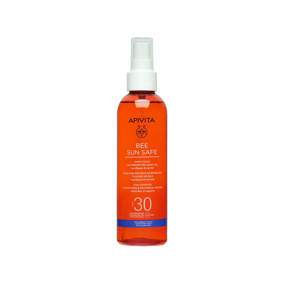 Apivita – Satin Touch Tan Perfecting Body Oil (SPF 30)