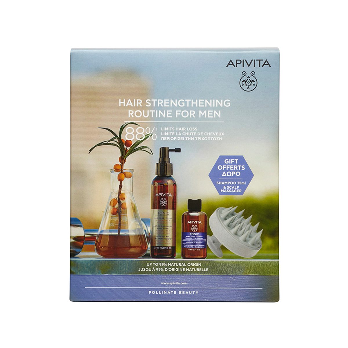 Apivita – Hair Strengthening Routine for Men