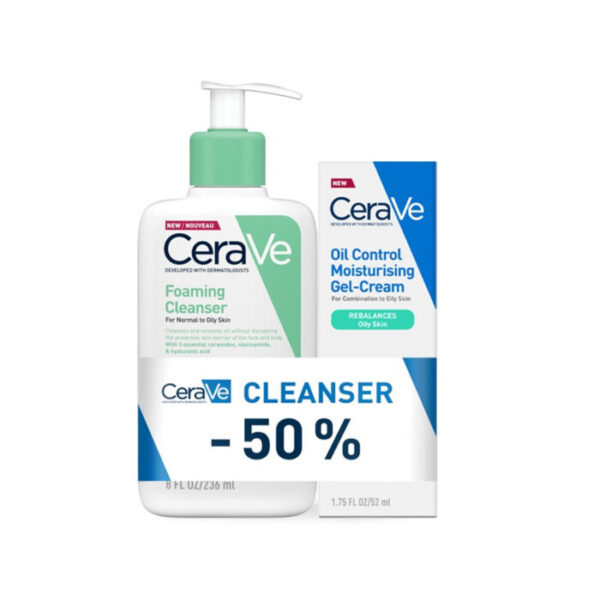 CeraVe – Foaming Cleanser & Oil Control Moisturising Gel-Cream Set