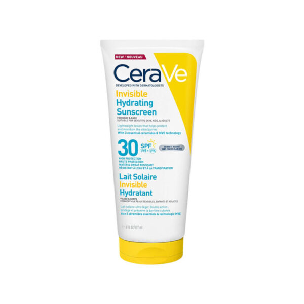 CeraVe – Invisible Hydrating Sunscreen (SPF 30)
