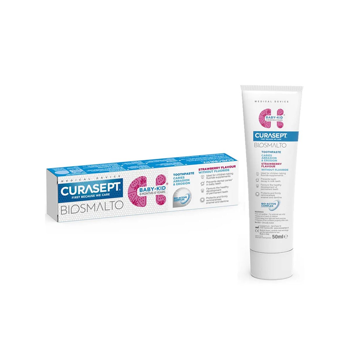 Curasept – Biosmalto Baby-Kid toothpaste (without fluoride)