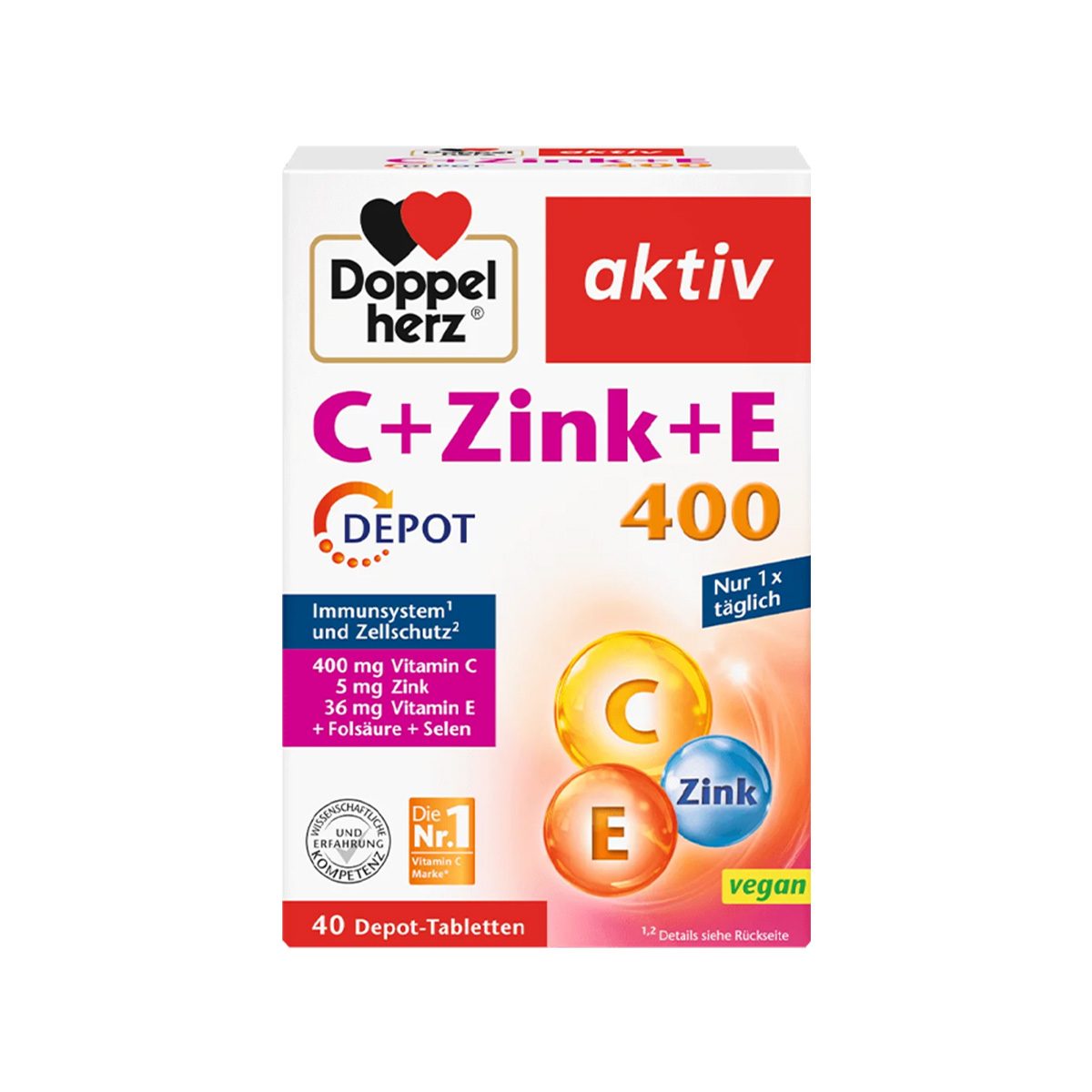 Doppelherz – Vitamin C + Zink + E 400 Depot