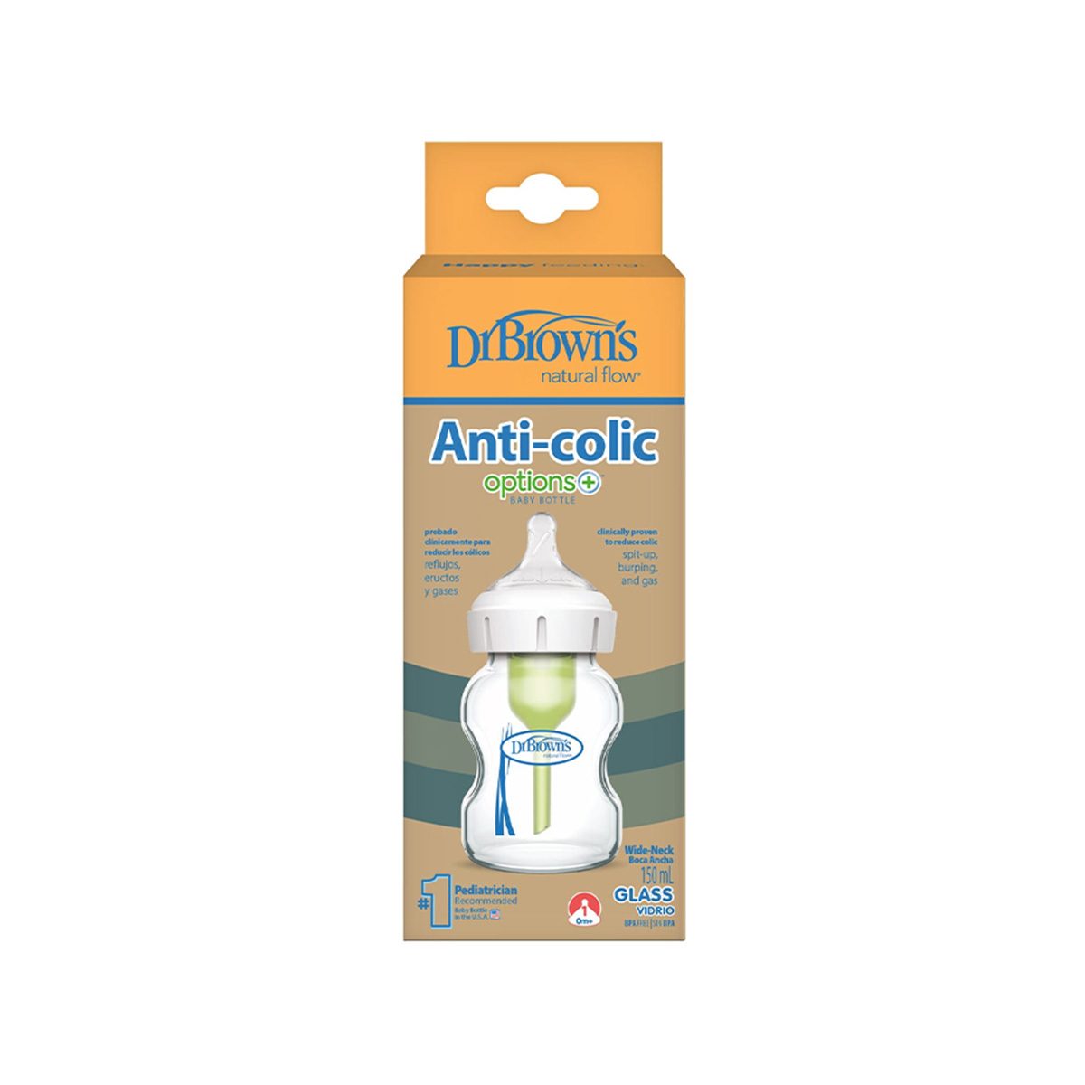 Dr. Brown’s – Options+ Shishe qelqi Anti-Colic (0m+)