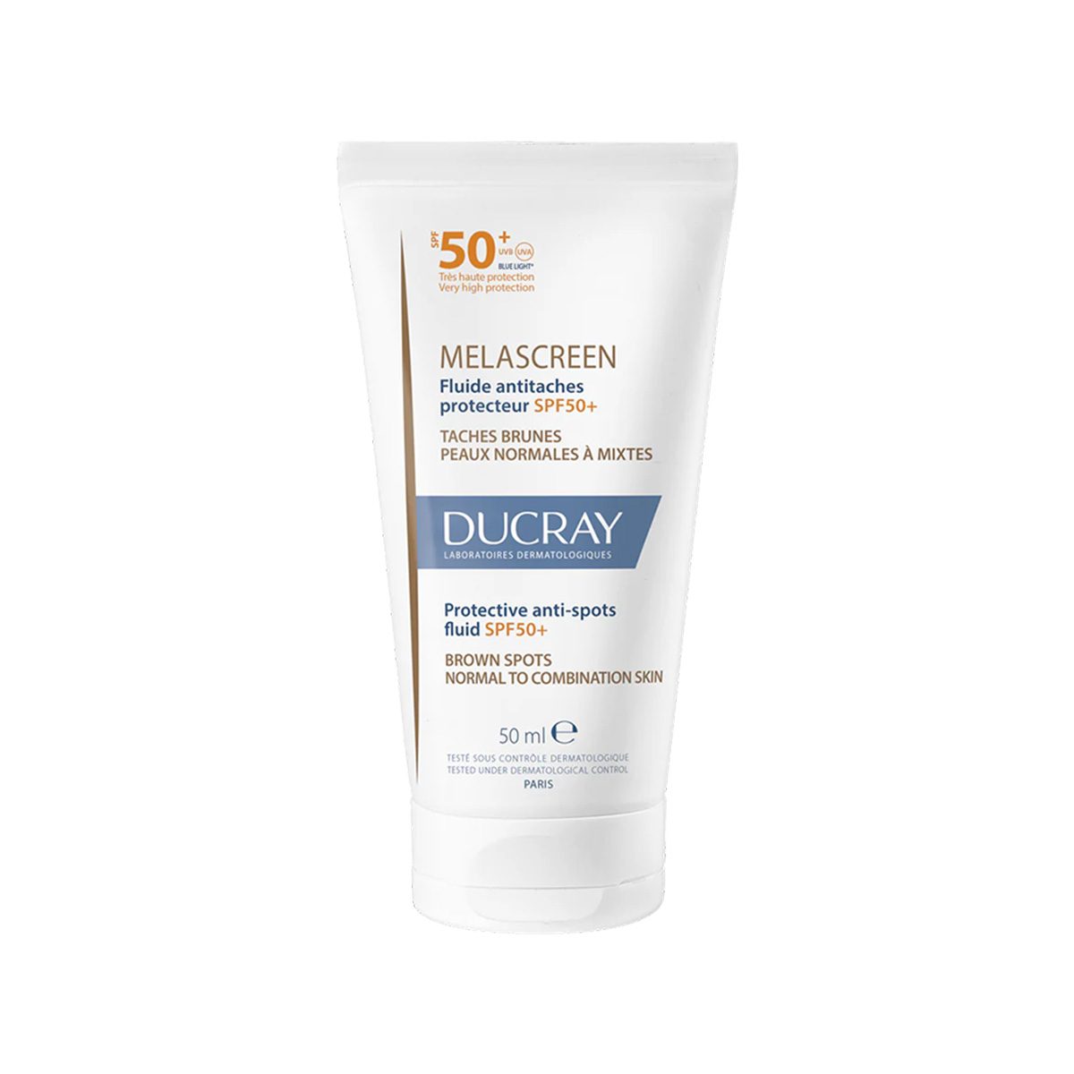 Ducray – Melascreen Krem për mbrojtje ndaj diellit për lëkura normale mikse (SPF 50+)