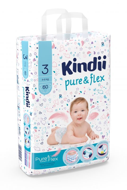 Harper Kindii Baby Diapers 60 Pcs Size 3 (4-9Kg)