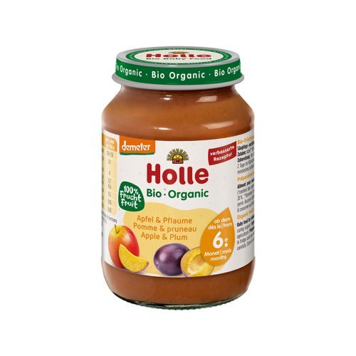 Holle – Pure me mollë dhe kumbull (6m+)