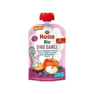 Holle – Dino Dance Mollë me boronica dhe kumbull (6m+)