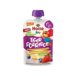 Holle – Tiger Porridge, pure me banane, manaferra, tërshërë dhe kuinoa (12m+)