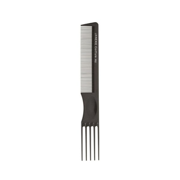 Janeke - Professional Comb With Pick, Black Color, 20,5Cm