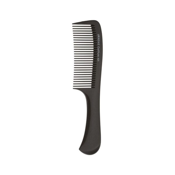 Janeke - Professional Handle Comb, Black Color, 22Cm
