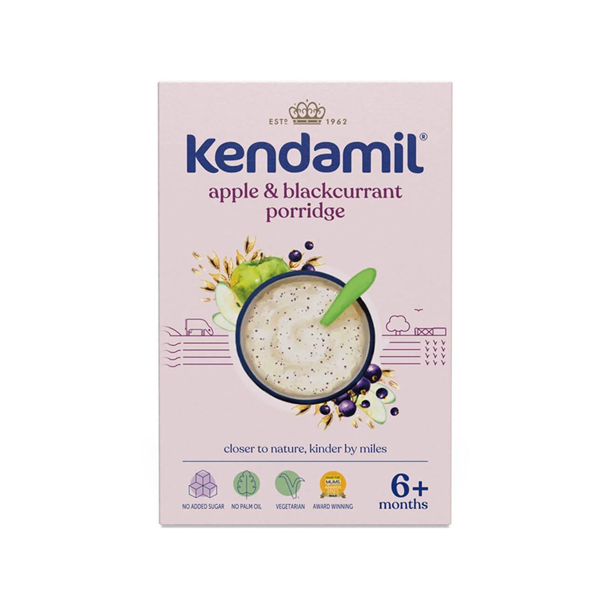 Kendamil – Apple and Blackcurrant Porridge (6m+)